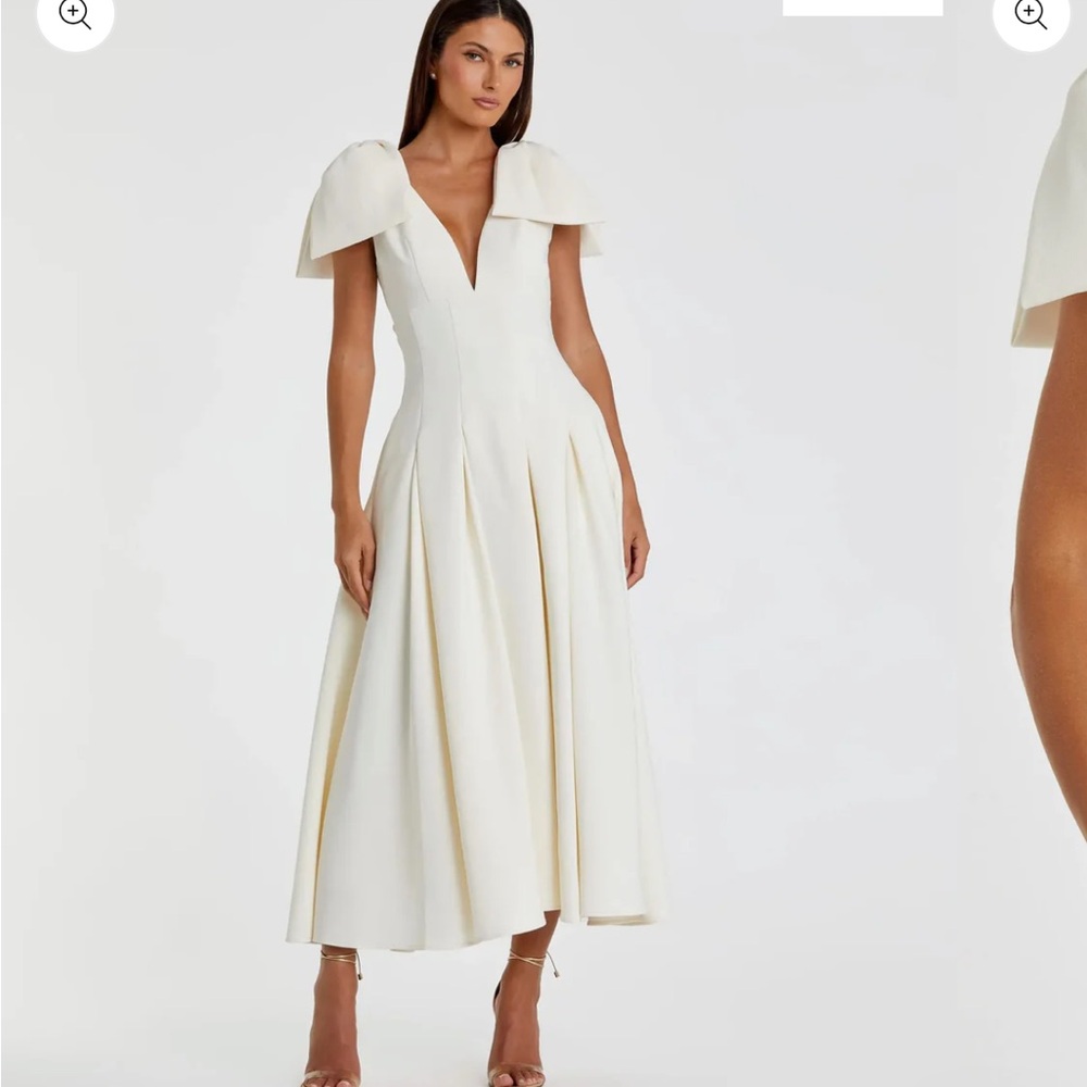 Mac Duggal Ivory Midi Dress